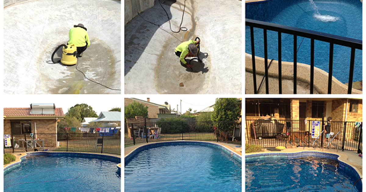 Renovation progress on this pool with a liner replacement