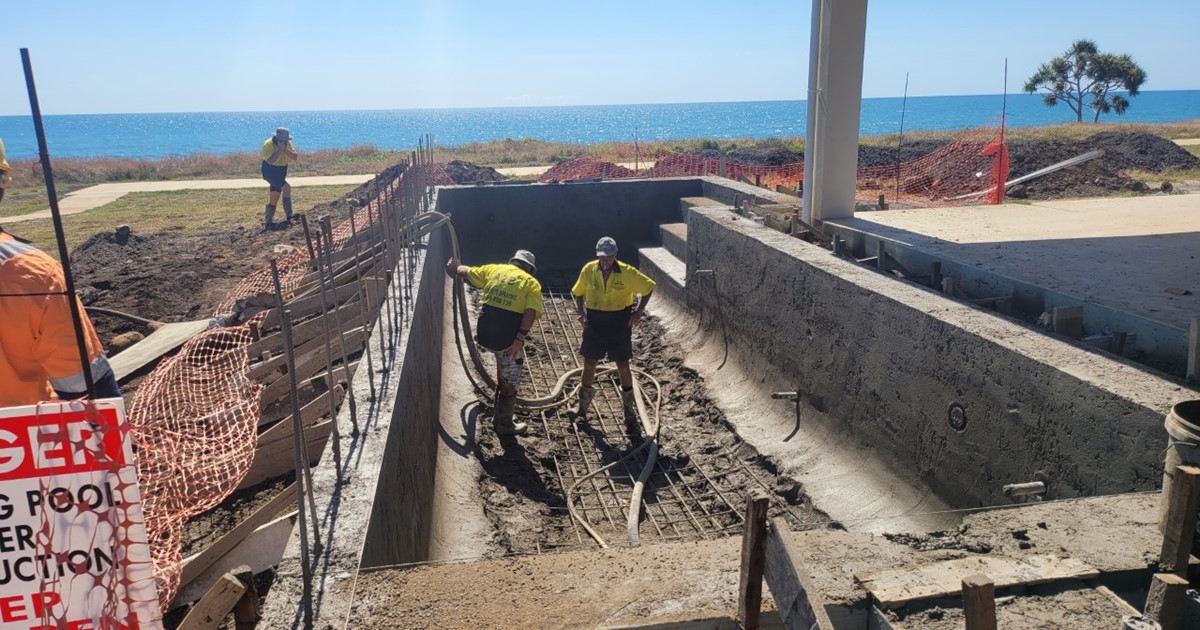 Pouring Pebblecrete