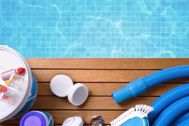 Pool supplies for pool maintenance