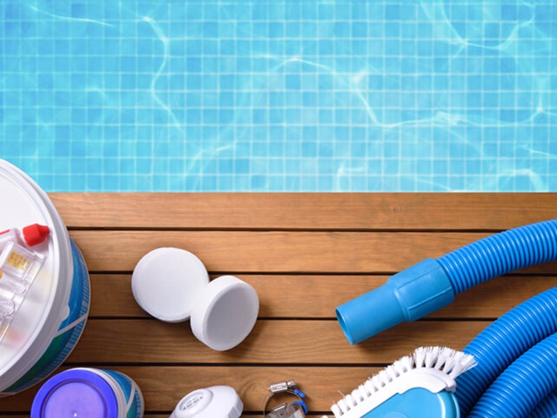 Pool supplies for pool maintenance