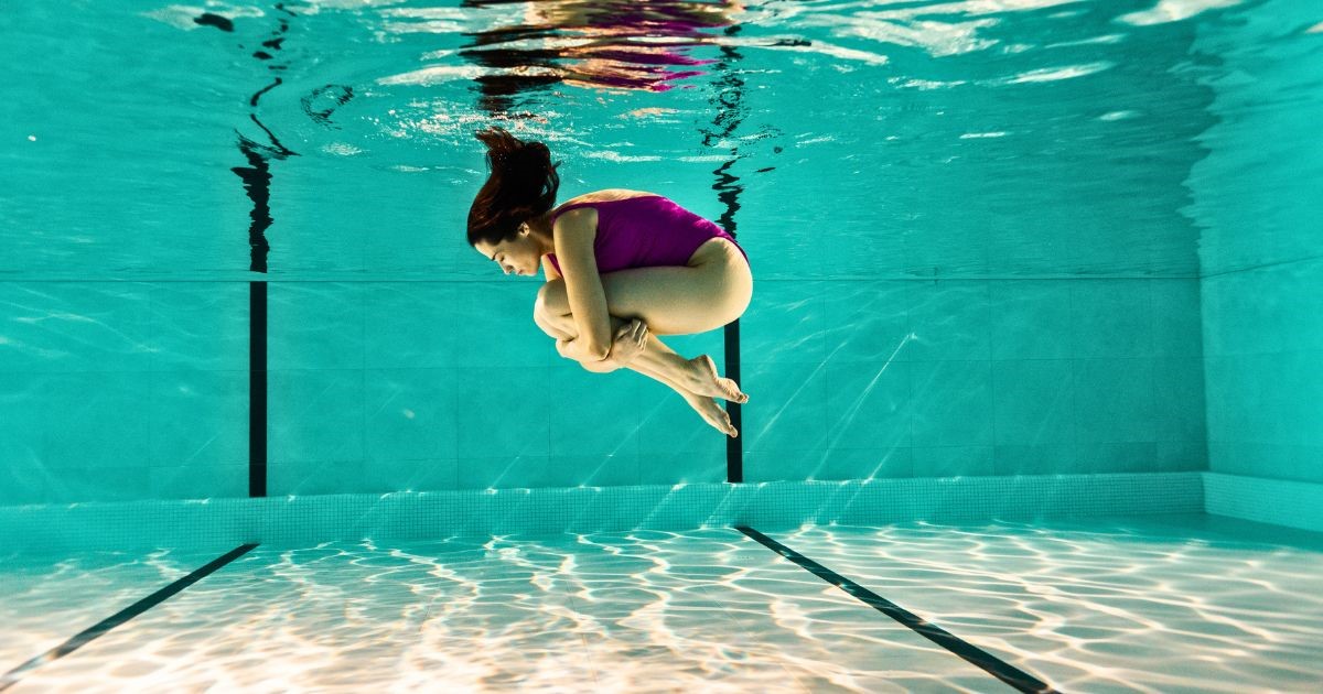 Woman in pool